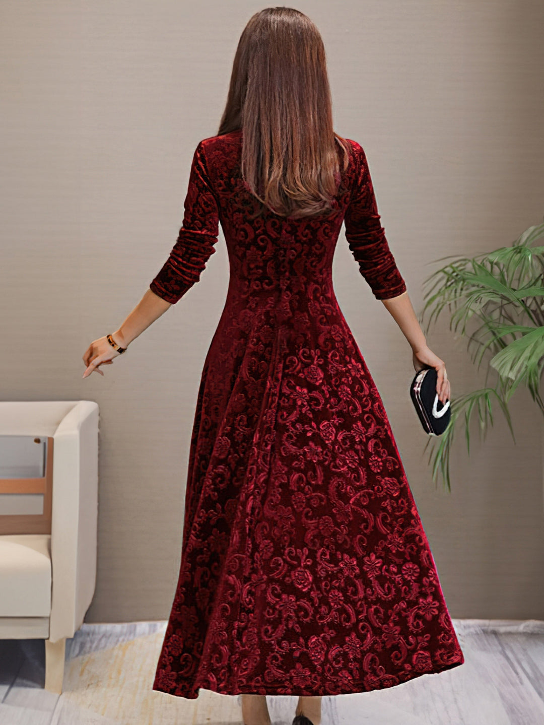 Kylie™ | Holiday Velvet Maxi Dress