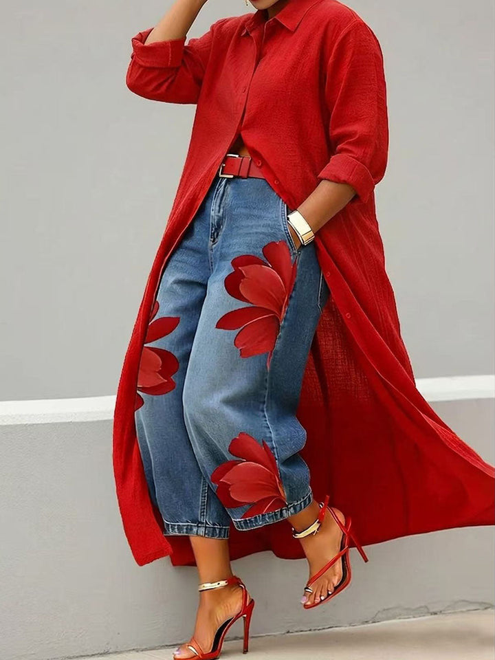 Sophia | Elegant Floral Pants