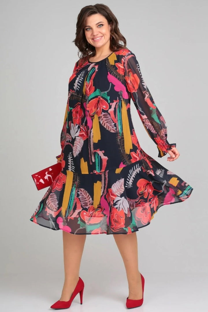 Florine – Elegant Floral Dress