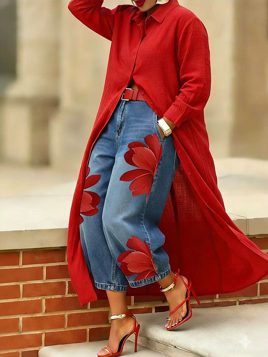 Sophia | Elegant Floral Pants