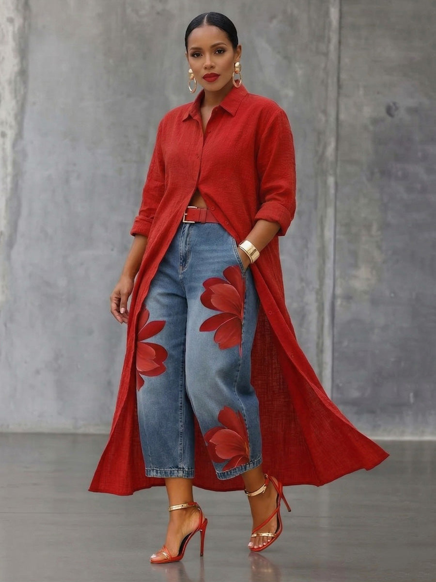 Sophia | Elegant Floral Pants