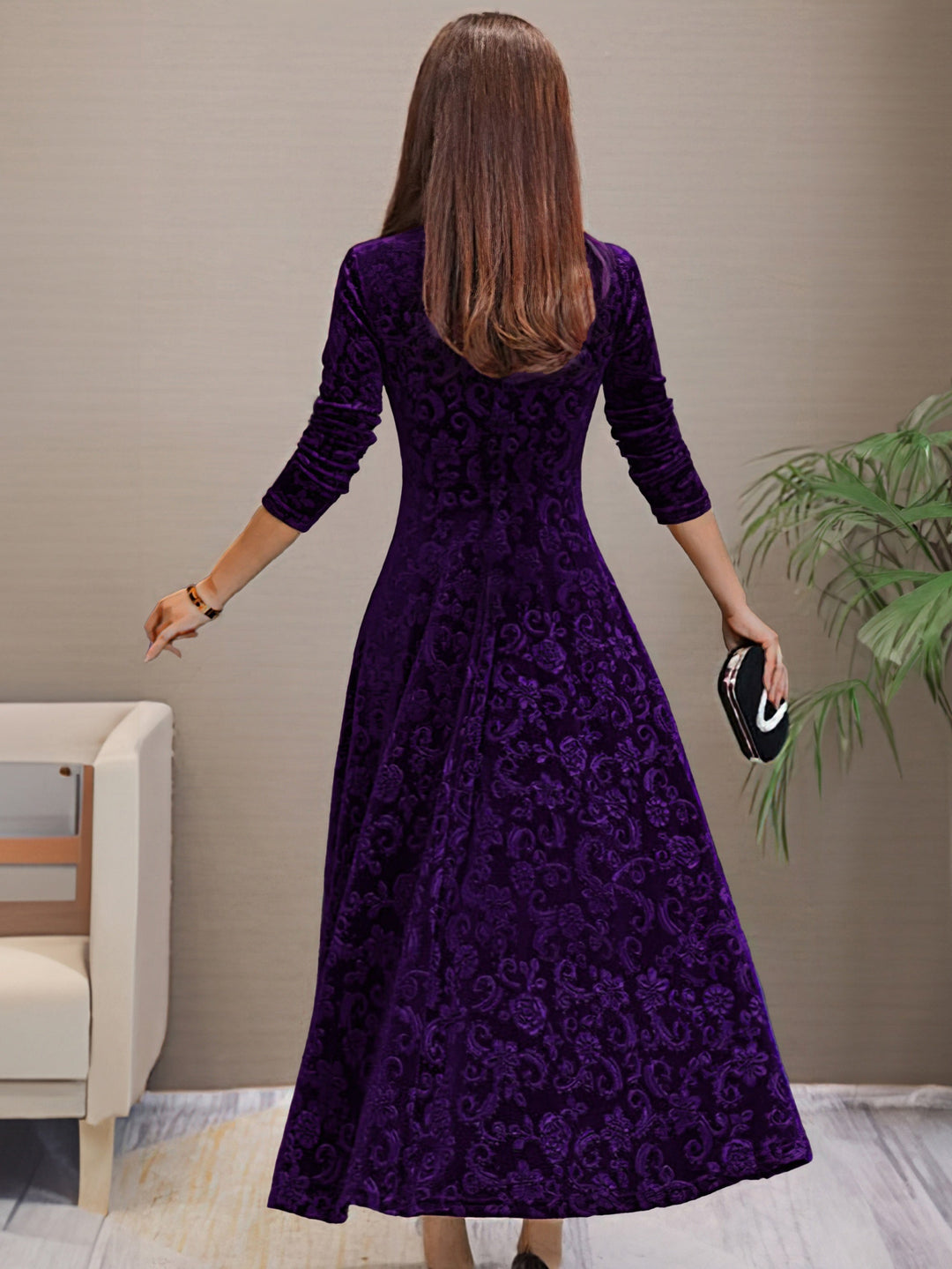 Kylie™ | Holiday Velvet Maxi Dress