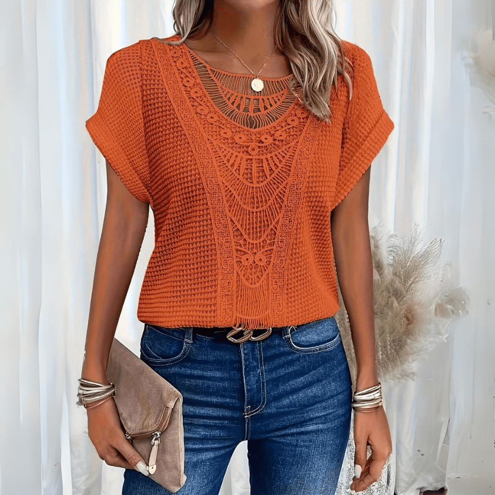 Karin™ | Elegant Ibiza-style blouse