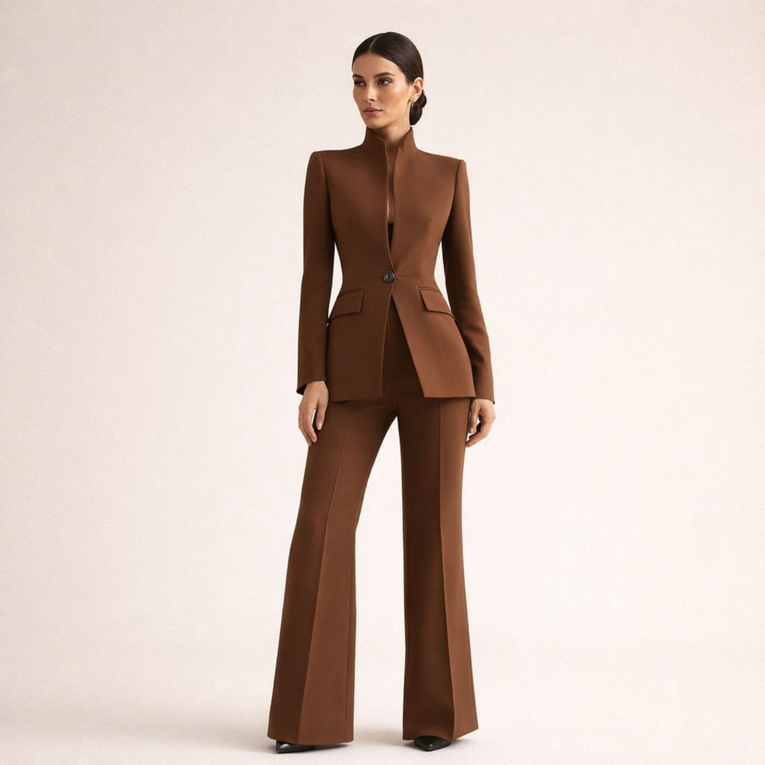 Veronica™| Modern Minimalist Black Two Piece Suit for Women