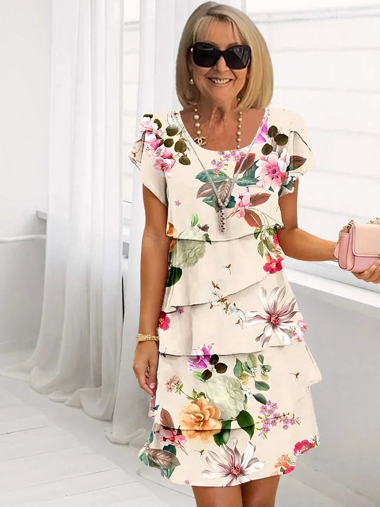 Nancy | Elegant Comfort Ruffle Dress