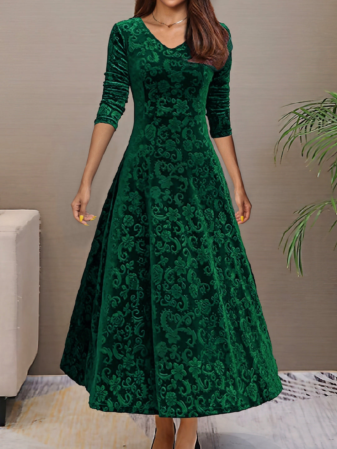 Kylie™ | Holiday Velvet Maxi Dress
