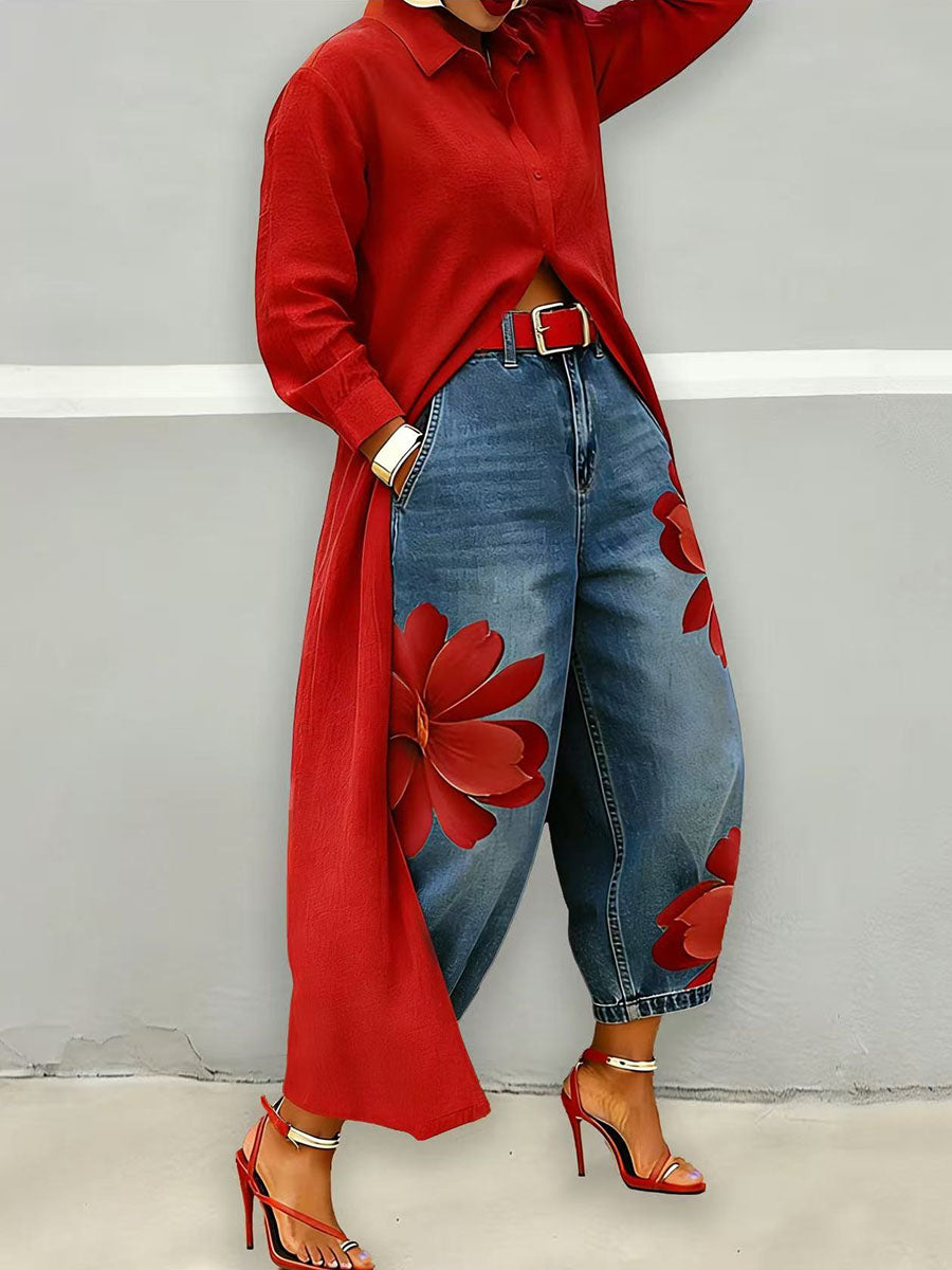 Sophia | Elegant Floral Pants