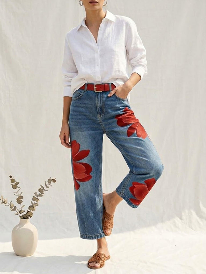 Sophia | Elegant Floral Pants