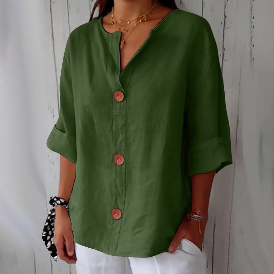 Ivy™ | Lightweight Linen Loose-Fit Blouse