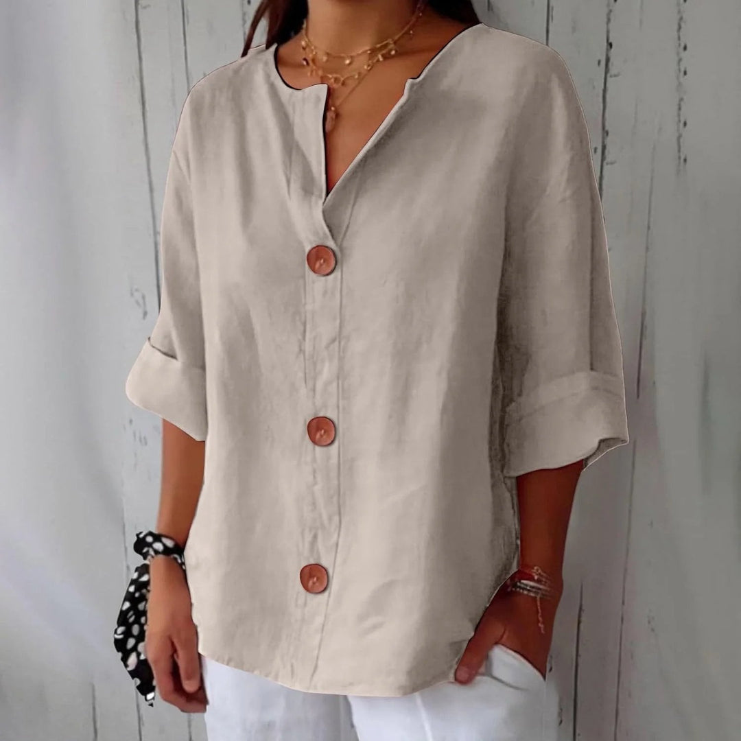 Ivy™ | Lightweight Linen Loose-Fit Blouse